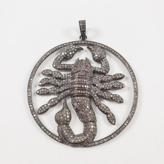 Pave Diamond Scorpion Pendant Etsy Australia