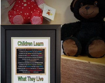Children Learn What They Live Etsy