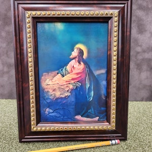 Jesus in the Garden of Gethsemane framed picture