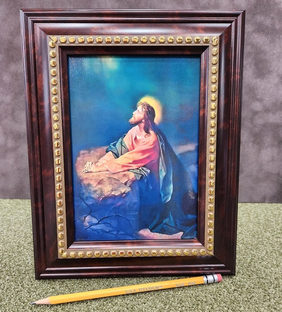 Jesus in the Garden of Gethsemane framed picture