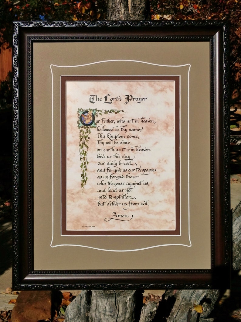 the lords prayer wall art our father prayer print etsy