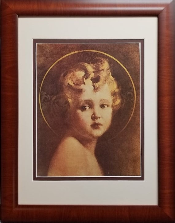 Chambers art Framed and matted Child Jesus Light of the world print Charles Bosseron Chambers Framed measures 12" X16"