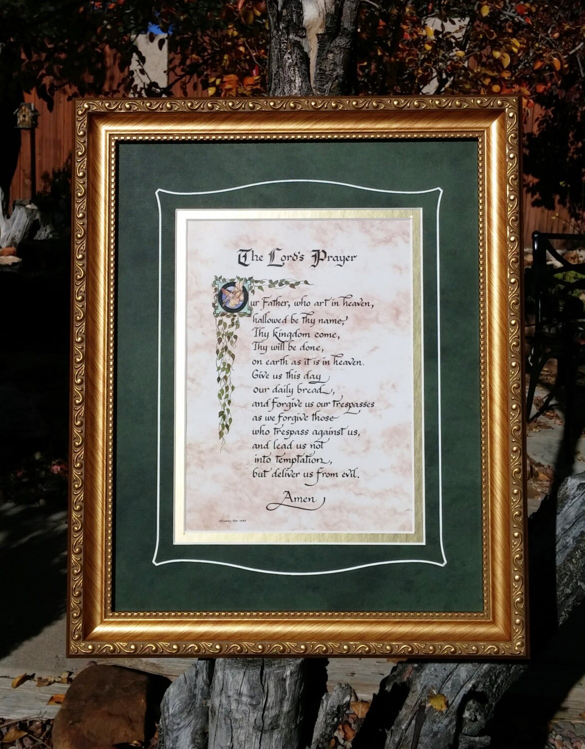 The Lord's Prayer Wall Art Our Father Prayer Print Etsy