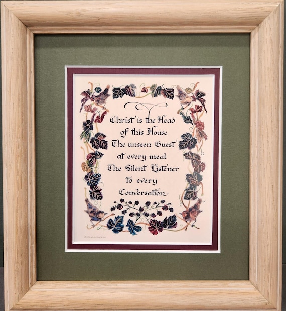 Christ is the head of this house small framed picture