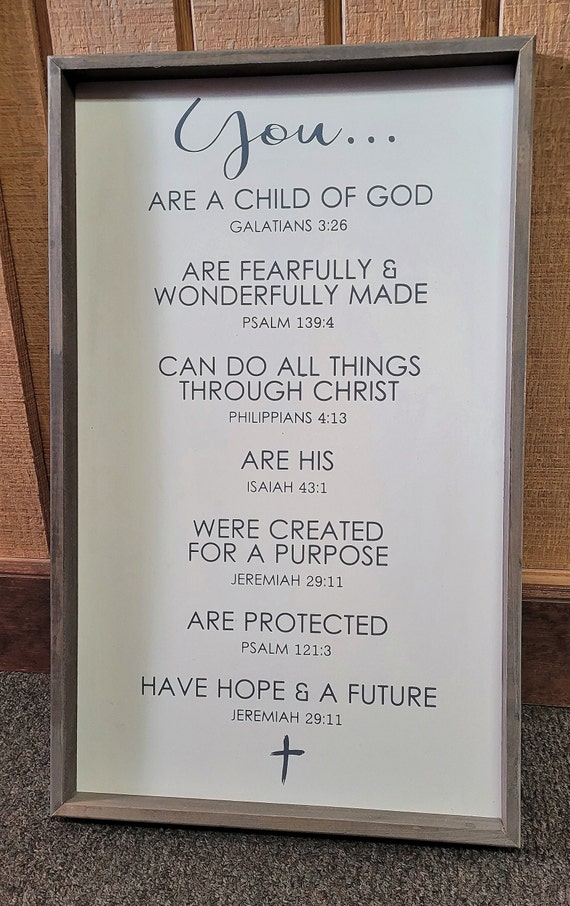 Child of God framed affirmation picture