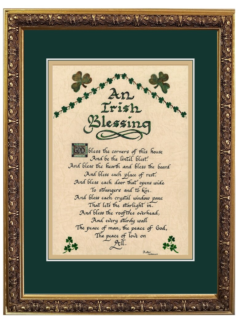 an-irish-blessing-prayer-for-the-home-framed-and-matted-with-etsy