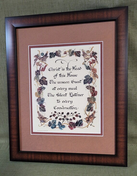 Christ is the Head of this House custom framed religious wall decor