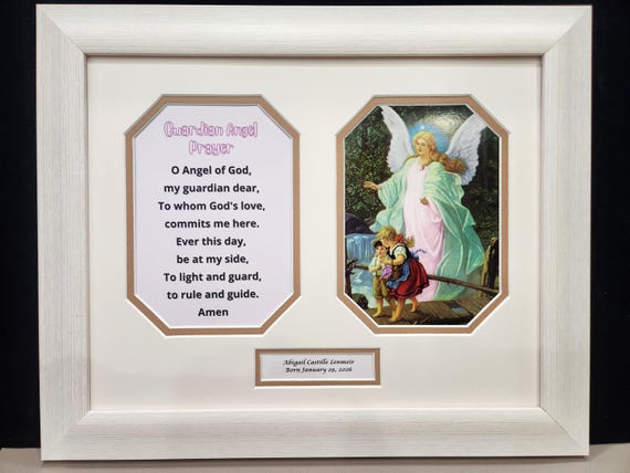 Personalized Guardian Angel picture for a girl.
