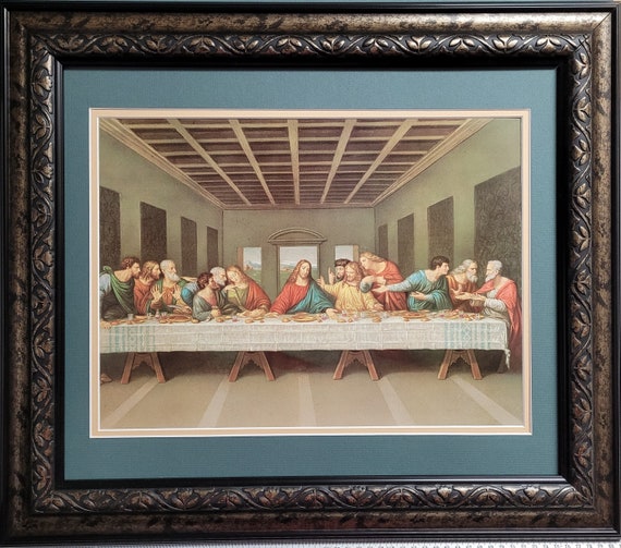 The Last Supper custom matted and framed picture