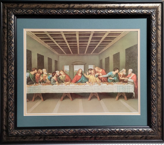 The Last Supper matted and framed picture