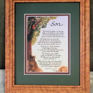Son poem custom framed and matted verse