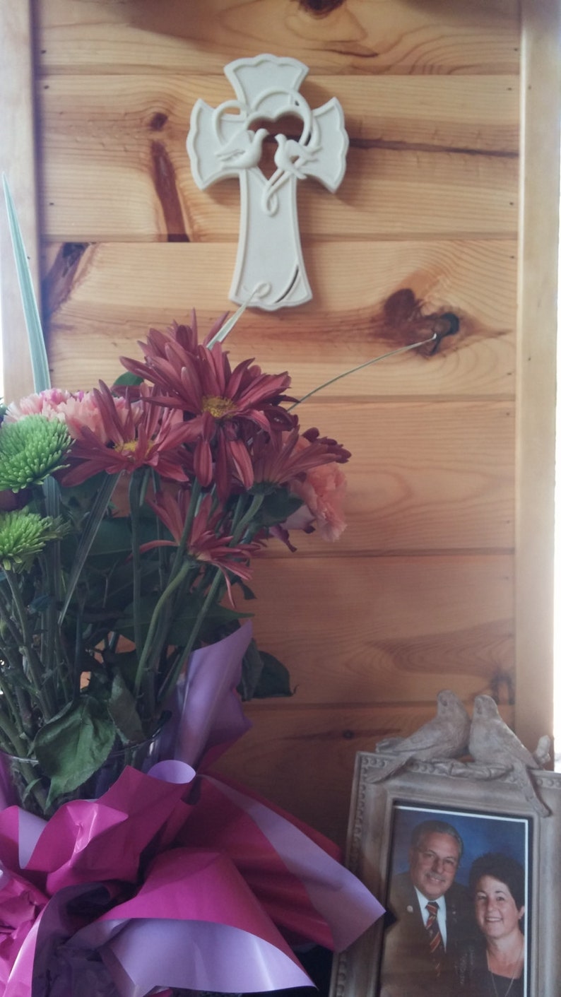 Ivory Wedding Wall Cross With Heart and Dove Gift Box Set Etsy