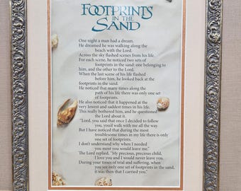 Footprints in the Sand ingelijst gedicht