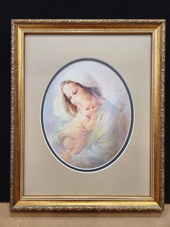 Madonna and Child framed print.