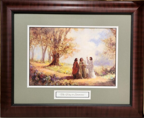 The Way to Emmaus framed and matted print