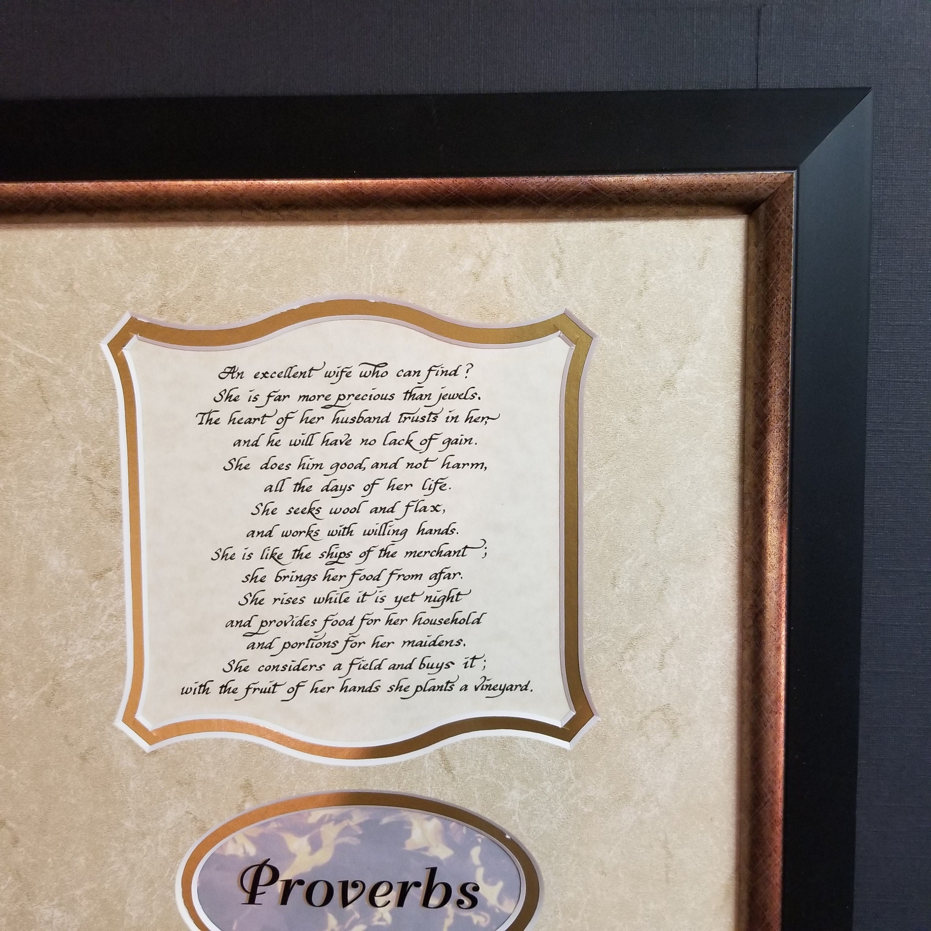 Proverbs 31 Verses 10 31 Scripture Framed And Matted For Wedding 