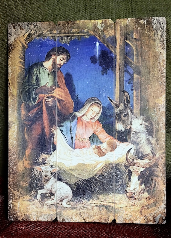 Nativity Pallet Sign Christmas