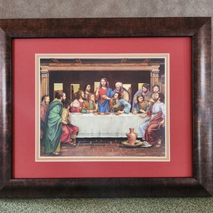 Last Supper print custom framed