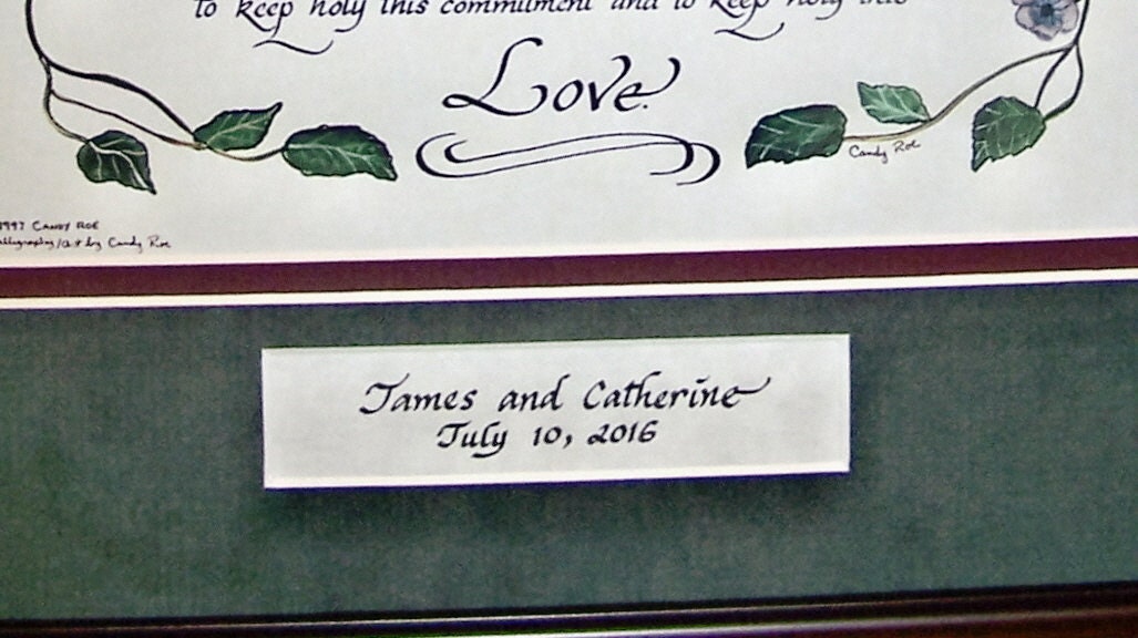 Wedding Day Prayer Framed Christian Calligraphy Poem With Free Etsy