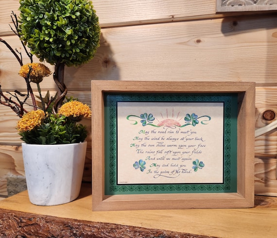 An Irish Blessing verse Rustic Box frame Irish home decor and gift idea