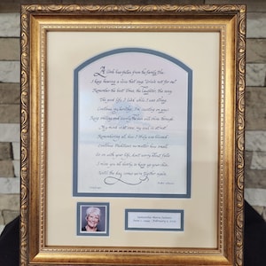 Ein Glied ist vom Familienstammbaum Sympathy Monument Beerdigung personalisierte benutzerdefinierte gerahmte Gedicht gefallen