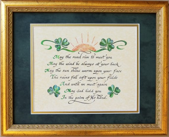 Charming Anniversary Prayer Matted 8x10 Irish Print