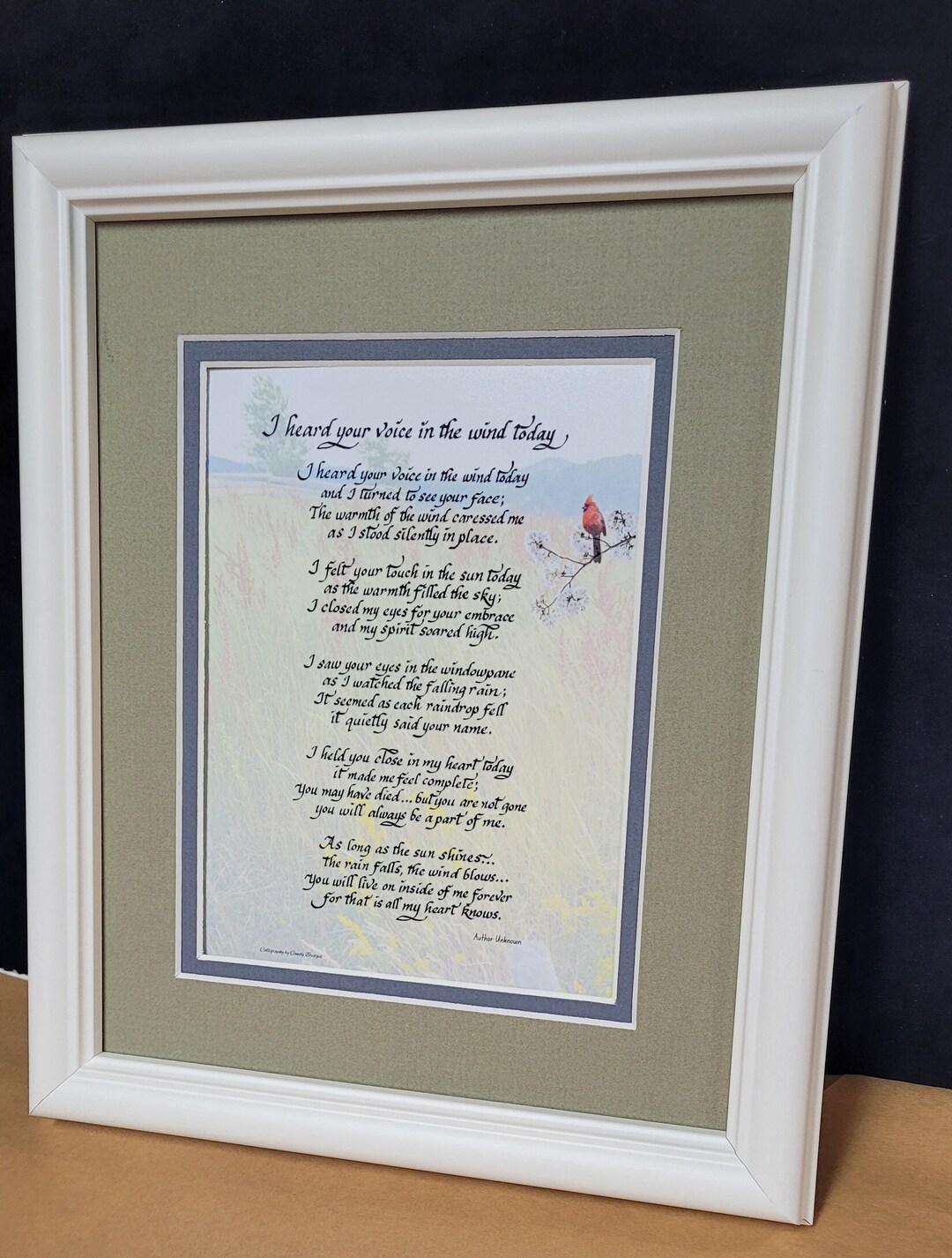 I Heard Your Voice in the Wind Today Custom Framed Print Etsy I Heard Your Voice in the Wind Today Custom Framed Print Etsy