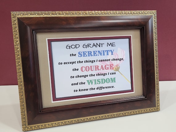 Serenity Prayer framed desktop picture