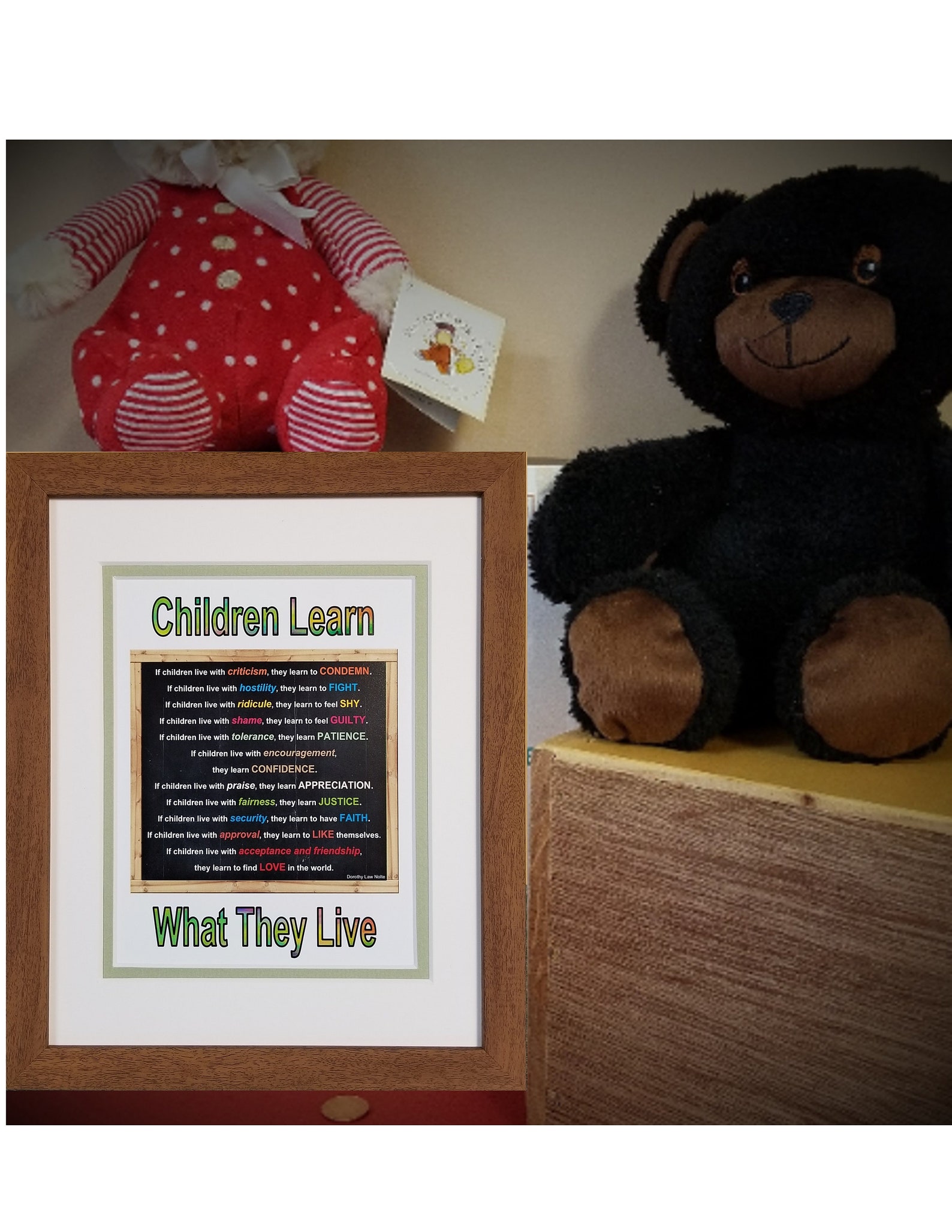 Children Learn What They Live Poem Quote by Dorothy Law Nolte - Etsy