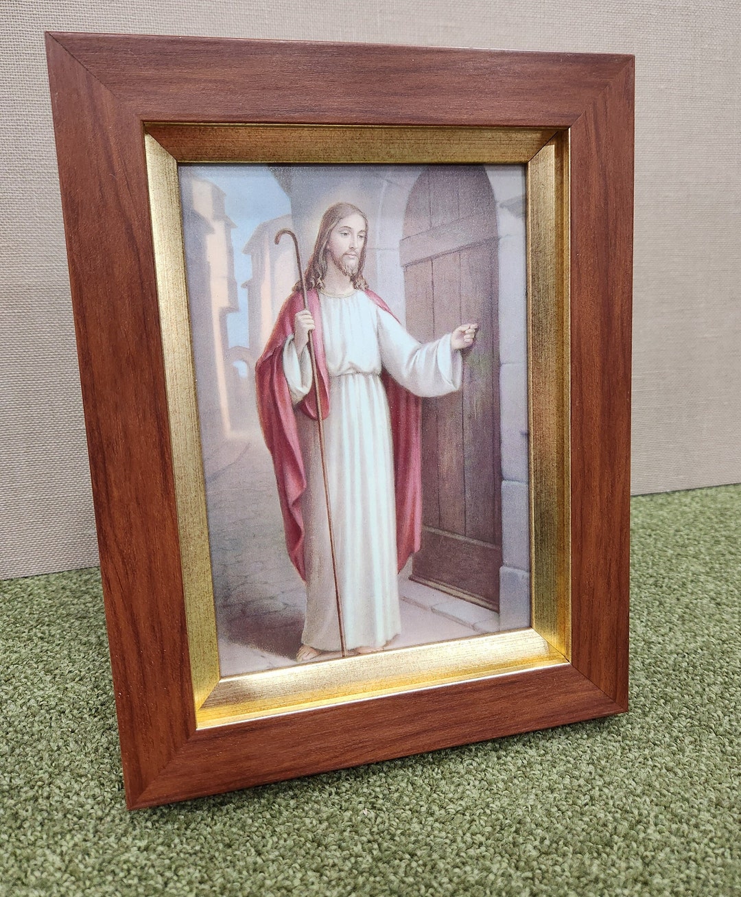 Jesus Knocking at the Door Framed Vintage Print - Etsy