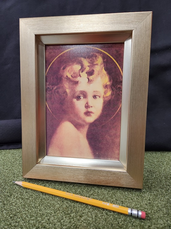 Chambers Light of the world child Jesus print framed desktop Christian art print Charles Bosseron Chambers