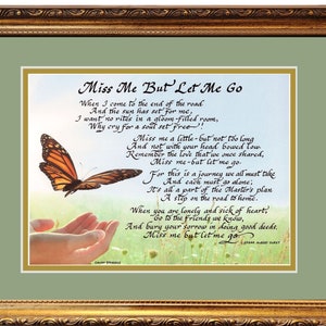 Fräulein mich, aber lass mich Trauer Trauer Sympathie Brauch gerahmtes Bild