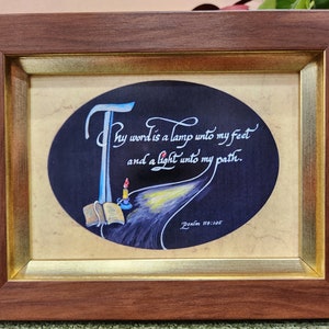 Thy word is a lamp unto my feet desktop framed scripture