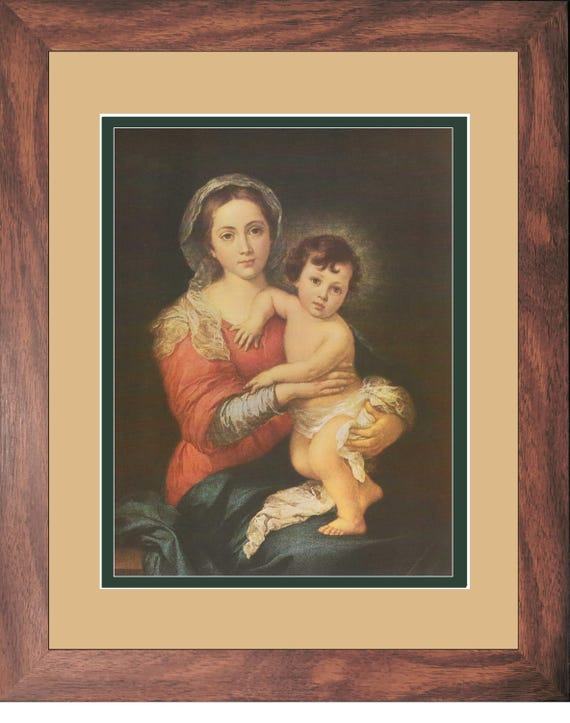Madonna and Child framed print - B. E. Murillo Bambino