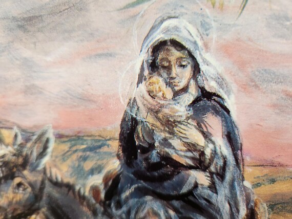 Holy Family Jesus, Mary and Joseph's Flight into Egypt Sacred Art picture