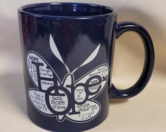 Hope mug with butterfly