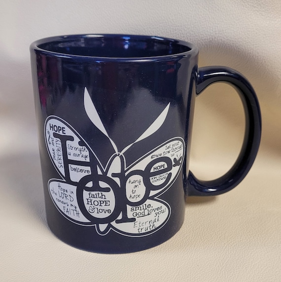 Hope mug with butterfly