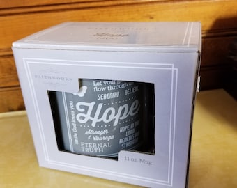Hope Coffee Mug: Scripture Ceramic Inspirational Tea Mug