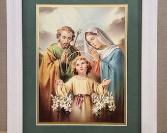 The Holy Family custom-framed vintage Italian art