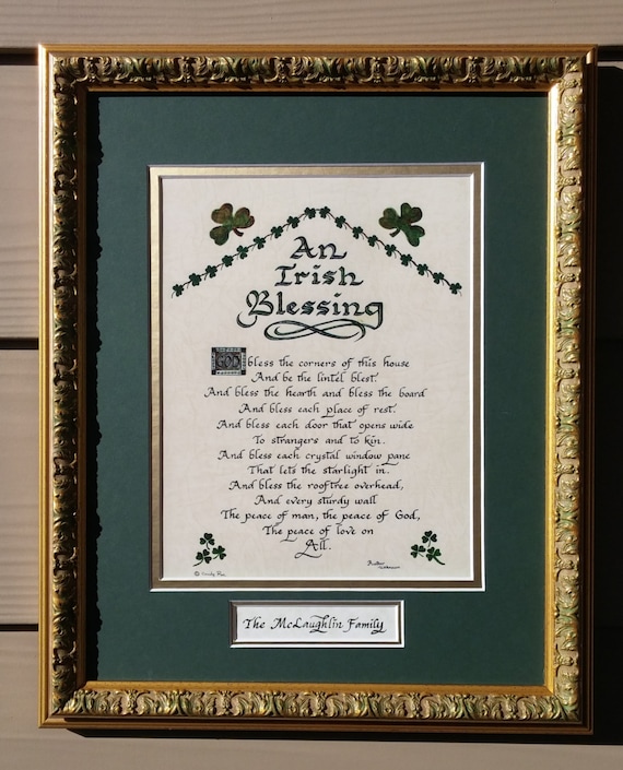 Nurses Prayer Personalizable Framed Green Matted Blessing