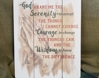 Serenity Prayer Pallet wall decor sign