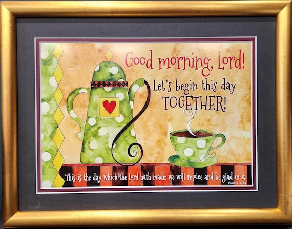 Inspirational kitchen decor framed Scripture Mother's Day gift idea.