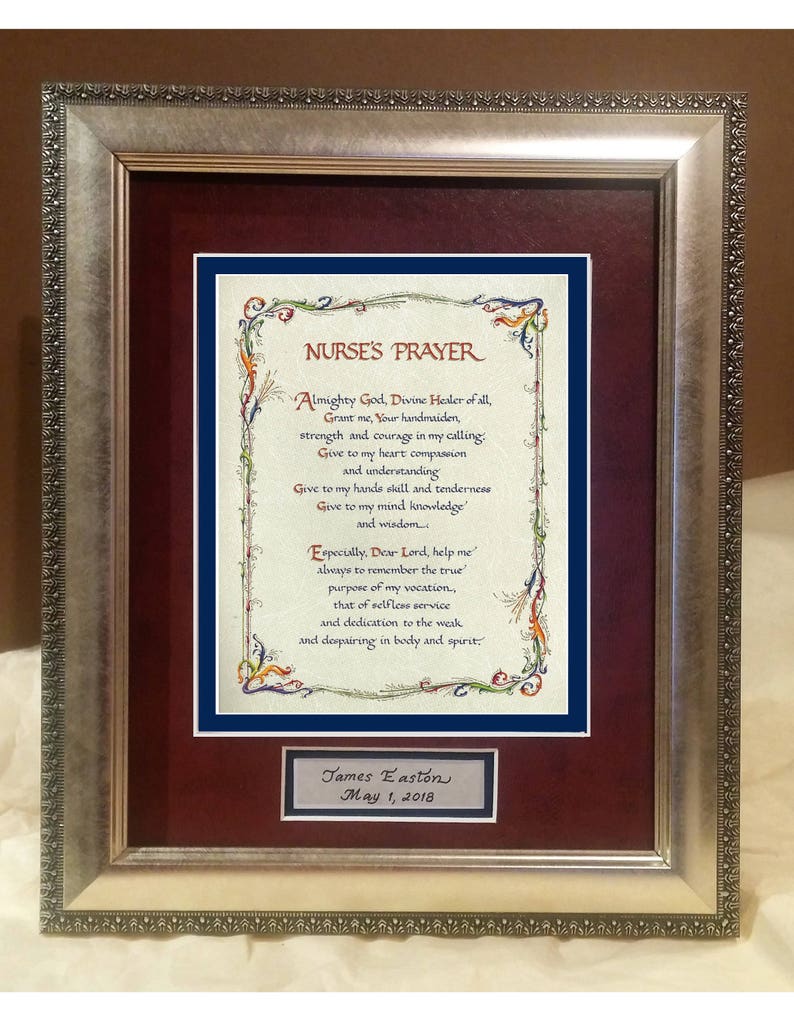 Nurses Prayer 8x10 With Option For Personalization Double Image 0 1