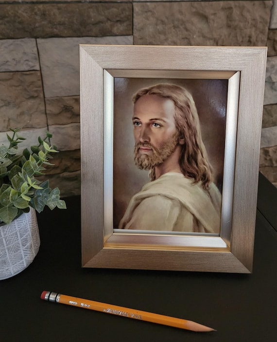Jesus Portrait vintage print framed desktop picture