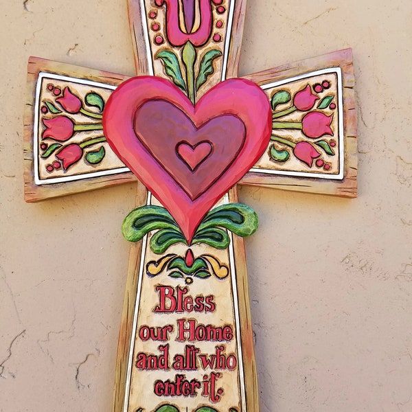 Jim Shore Bless our Home Wall Cross