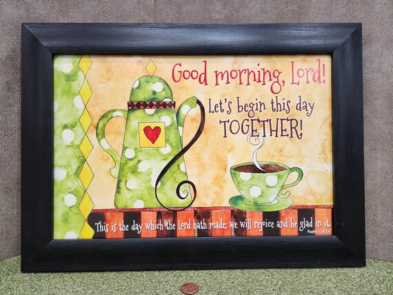 Kitchen Scripture framed picture Breakfast nook art