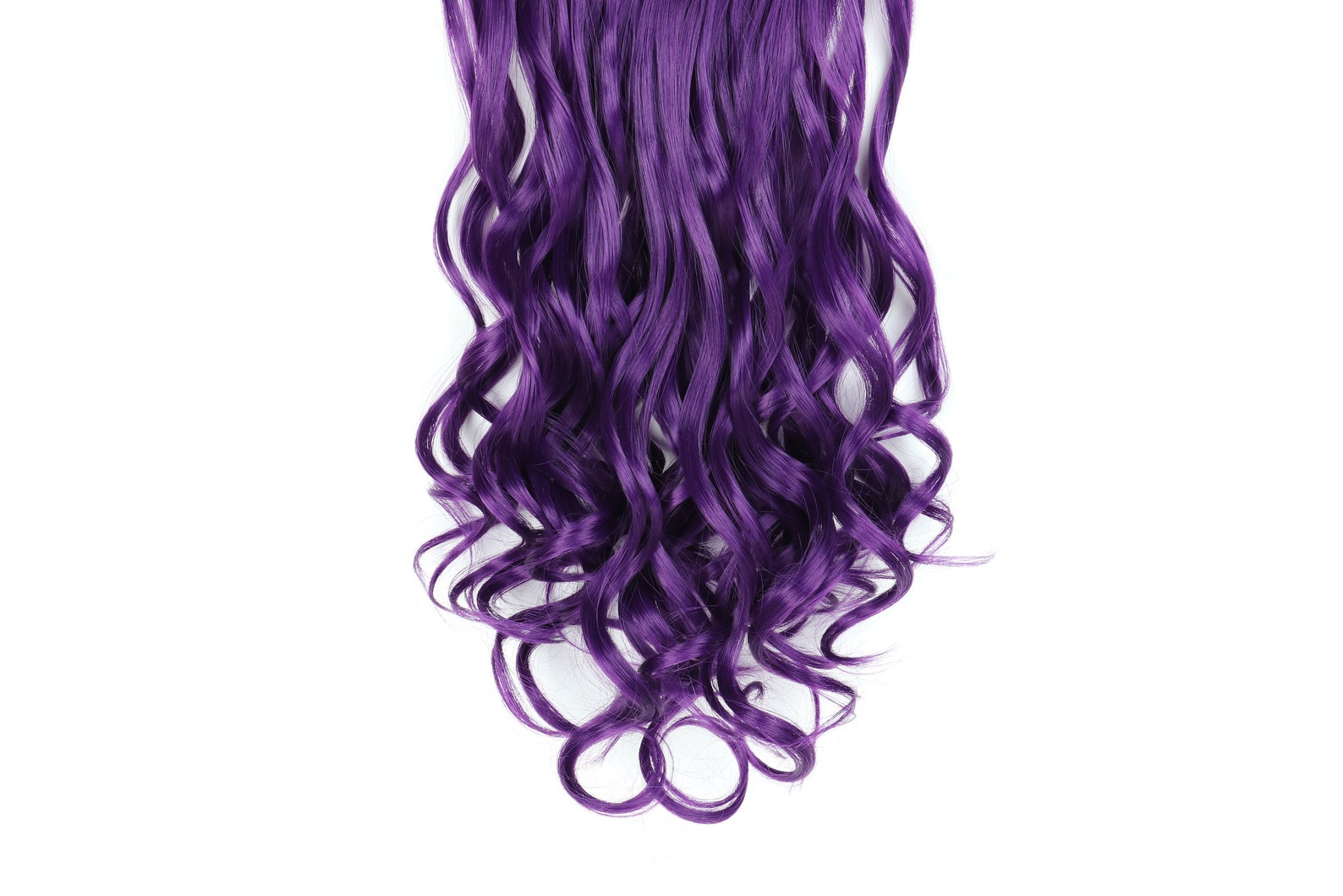 Cosplay Party Purple Hair Extensions 22inch Long Synthetic Etsy