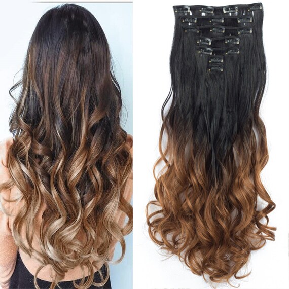 Black With Coffee Brown Clip in Curly Wave Hair Extension - Etsy Singapore Black With Coffee Brown Clip in Curly Wave Hair Extension - Etsy Singapore