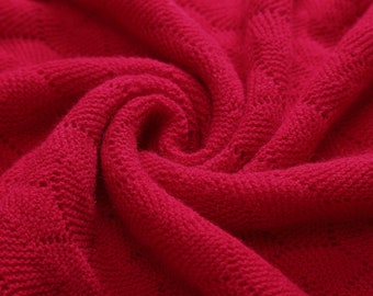 Cashmere Blend Scarf Shawl in Elegant Red -Soft and Warm - Stylish Unisex Scharf with Fashionable Pattern apply All Seasons - Ideal Gift