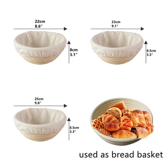 QAQGEAR Juego de cestas de fermentación de pan, cesta